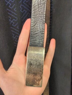 No Brand Slender Men's Belt Size 36 38 Genuine Leather